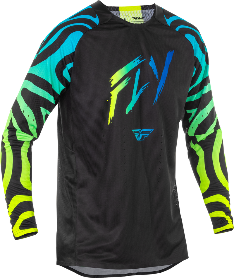 Fly Racing 378-1242X 378-1242X EVOLUTION DST ZEN JERSEY BLACK/BLUE/HI-VIS 2X
