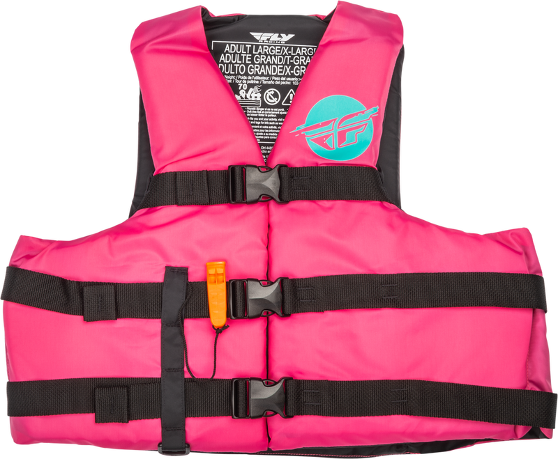 Fly Racing 221-304143X 221-304143X NYLON FLOTATION VEST NEON PINK/TEAL 3X