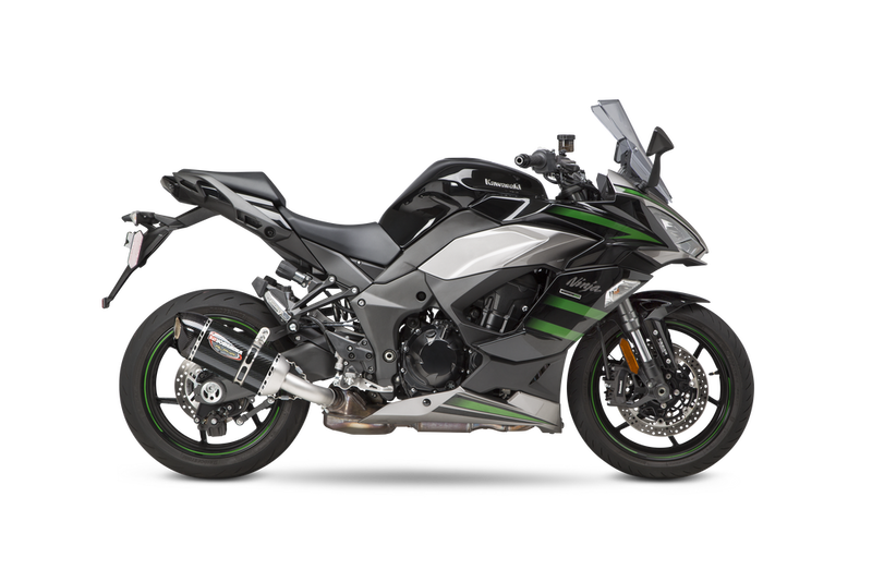 Yoshimura Exhaust Street Alpha Slip-ON SS CF - 14161BP220 Kawasaki Ninja 1000SX 2022-2023
