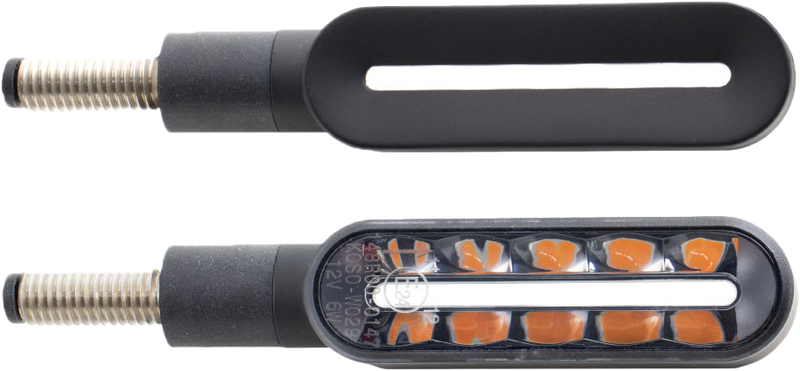 Koso North America 27-5968 HE049101 CYCLONE LED TURN SIGNALS SEQUENTIAL BLACK PAIR