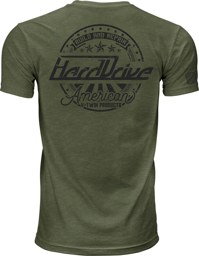 Harddrive 800-02082X 800-02082X HARDDRIVE EMBLEM TEE OLIVE GREEN/BLACK 2X
