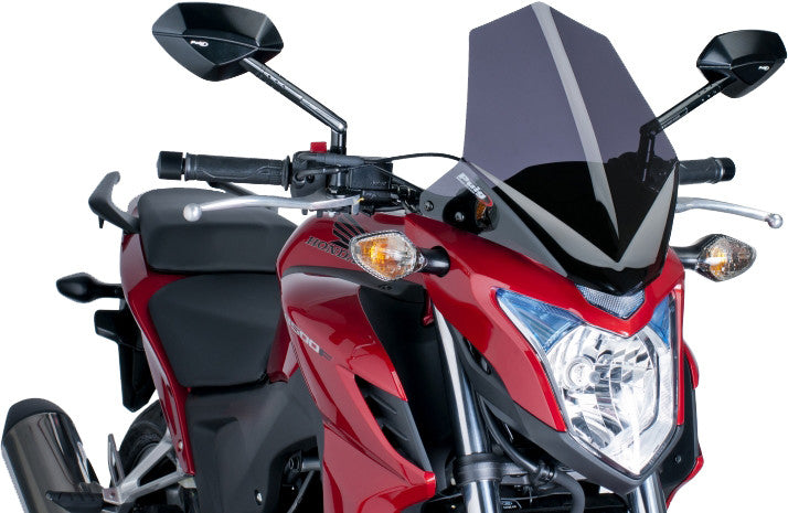 Puig Hi-Tech Parts Windscreen Naked NEW GEN Sport Dark Smoke - 6437F Honda CB500F 2013-2015