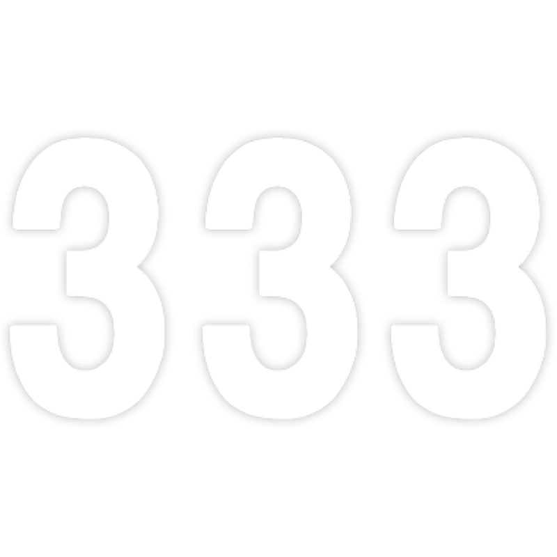 FACTORY EFFEX FX04-2563 04-2563 Pro Numbers Mini Pro Number 3 - White - 4"