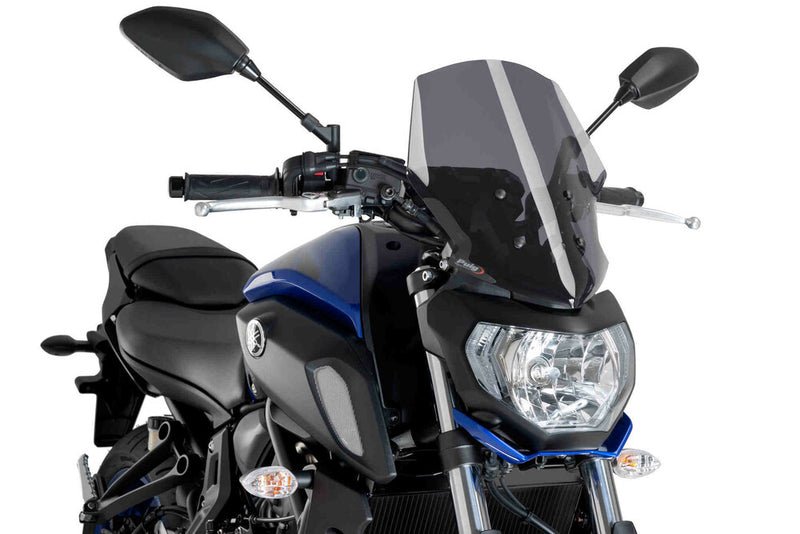 Puig Hi-tech Parts 561-09667D 9667F WINDSCREEN NAKED NEW GEN TOURING DARK SMOKE YAM