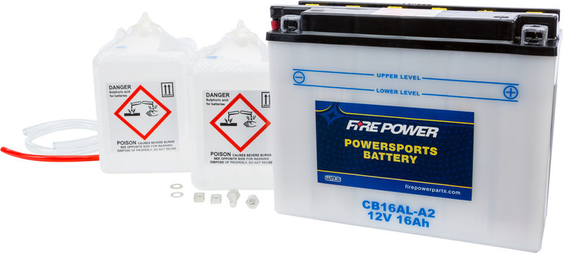 Fire Power Battery W Acid 12V Heavy Duty - CB16AL-A2 Ducati Motorcycles 1989-2000