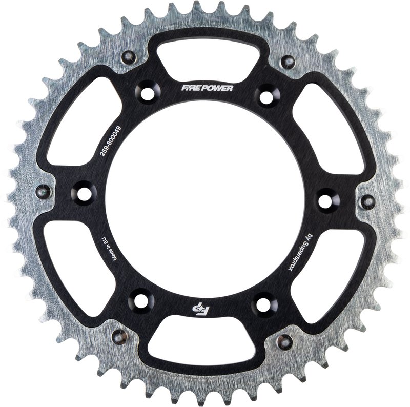 Fire Power Rear Sprocket Hybrid 49T Black SIL - FPH-8000-49-BLK Beta Dirt Bikes 2012-2024