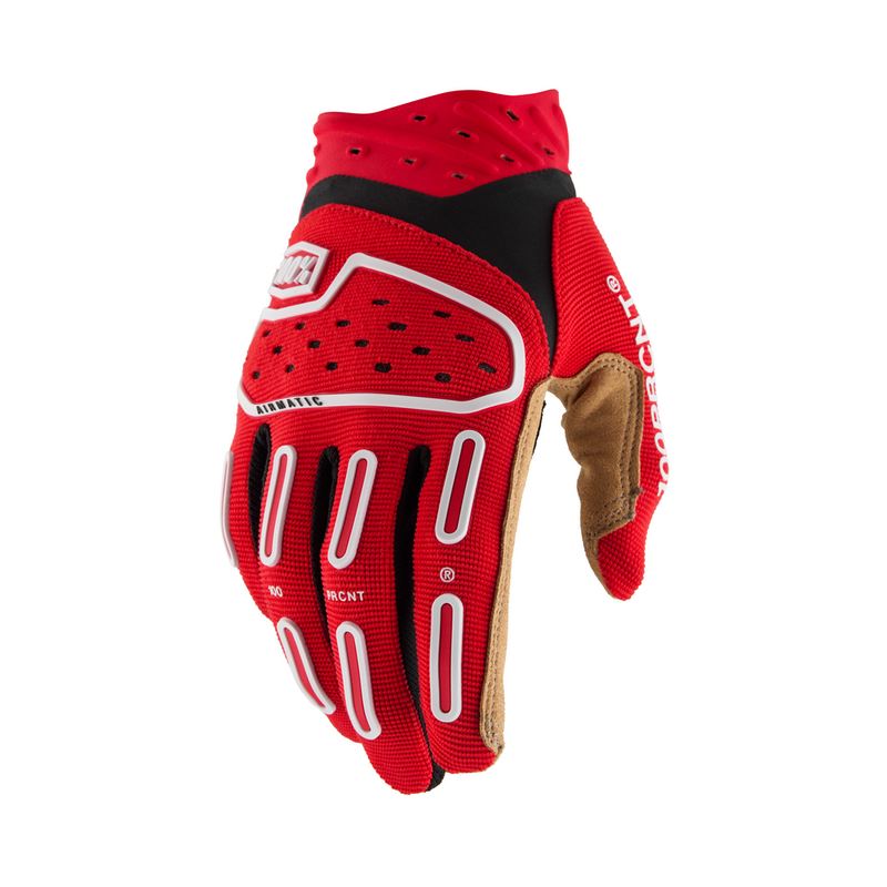 100% 610-6340L 10043-00007 AIRMATIC 2 YOUTH GLOVES RED/BLACK LG