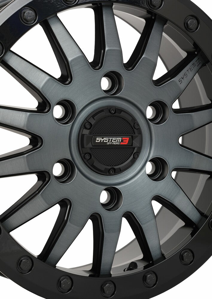 System 3 3-158665 15S3-8665 SB8 WHEEL 15X7 5+2 (+38MM) 6/5.5 MATTE BRUSHED GREY