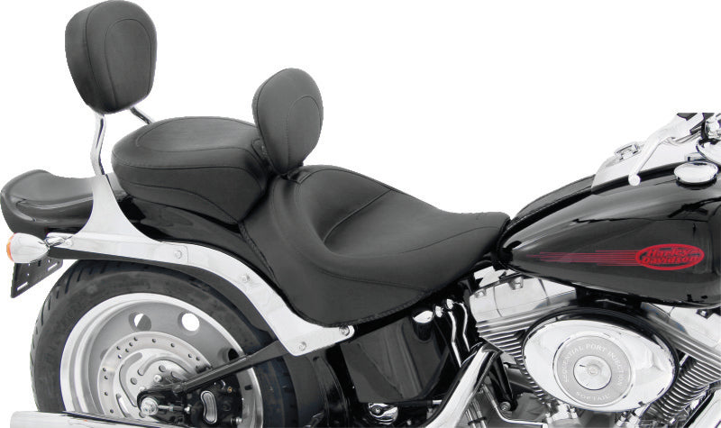 Mustang Motorcycle 79530 Mustang 06-17 Harley Softail Wide Tire (200mm) Wide Touring Solo Seat W/driver Backrest - Black - User 1