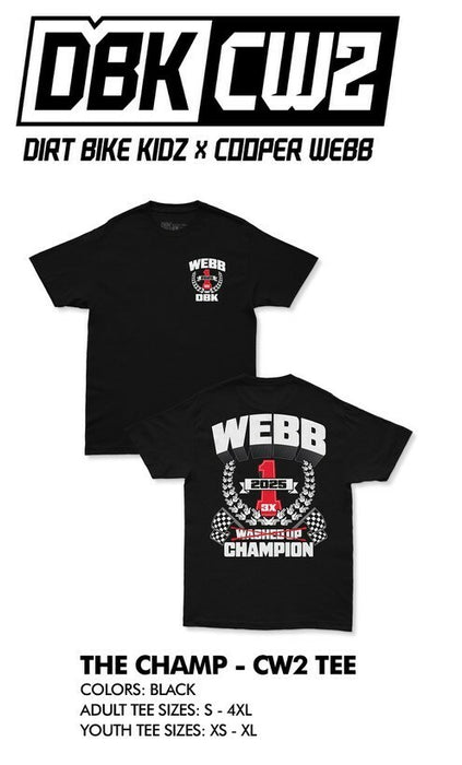 Dbk 325-000773X ATCW-CHAMP-3X THE CHAMP CW2 TEE BLACK 3X