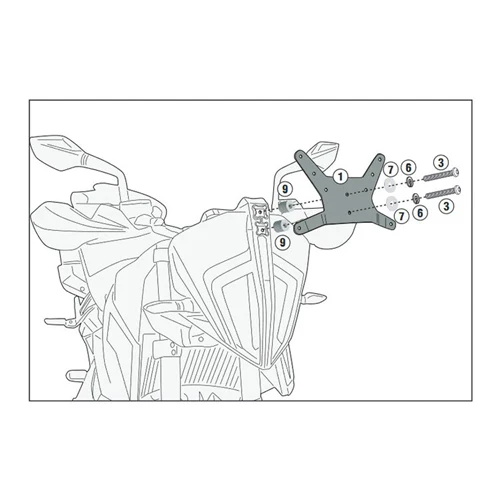 Givi 270-6685 D7711KIT WINDSHIELD FIT KIT FOR 7710DT / 7710D KTM