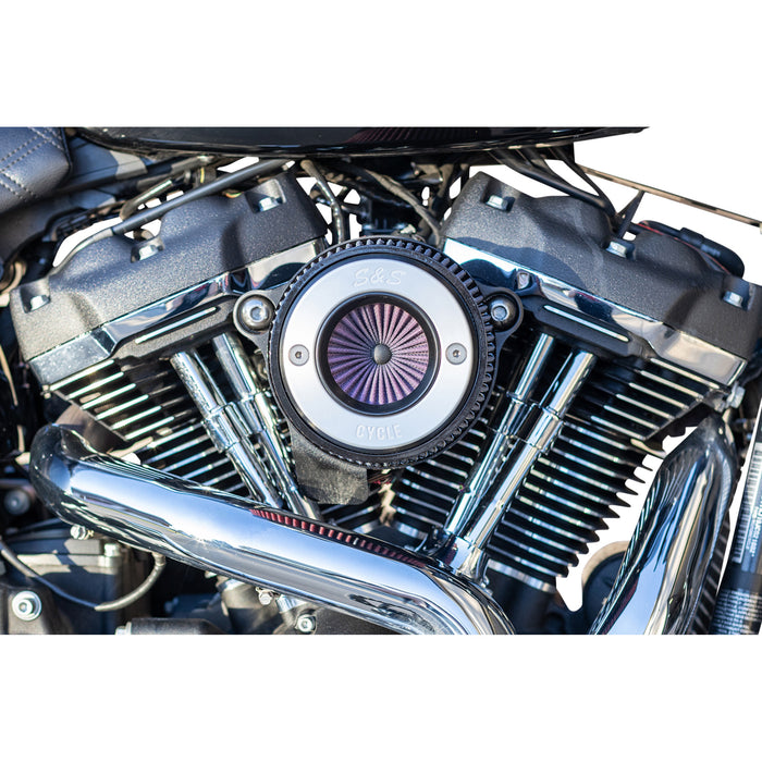 S&S CYCLE 1010-2958 170-0714A Air Stinger Stealth Air Cleaner Kit - Chrome Ring
