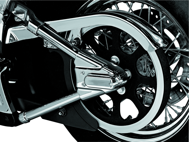 Kuryakyn 8256 Swingarm Cover Kit - Unlighted 00-07 Softail Models Chrome - User 1