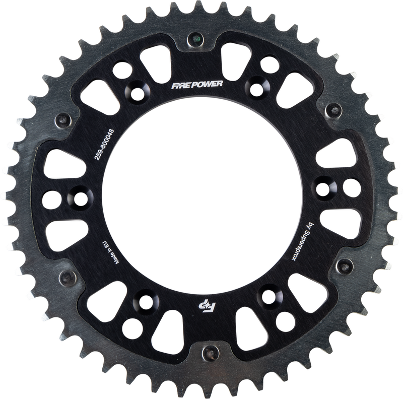 Fire Power Rear Sprocket Hybrid 48T Black SIL - FPH-8000-48-BLK Beta Dirt Bikes 2012-2024