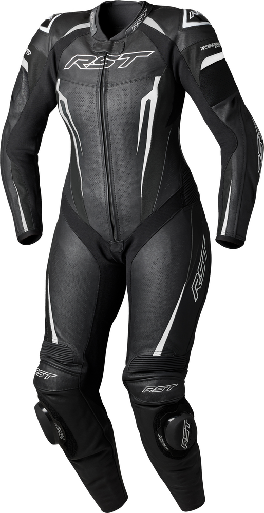 Rst 556-3706020 103643WHI-20 WOMENS TRACTECH EVO D3O SUIT BLACK/WHITE LEATHER 3XL