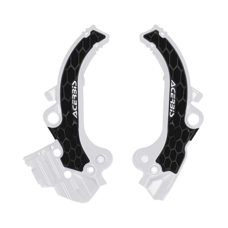 Acerbis Frame Guards X-Grip White Black - 2985891035 For Husqvarna TC 65 2024 | KTM SX 65 2024