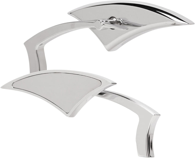 Paul Yaffe Bagger Nation Power Mirrors Chrome 5.75"x1.75" - PMP-C For Harley Touring 1984-2019