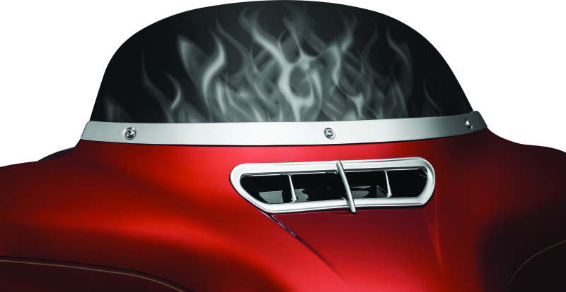 Kuryakyn 1387 Smooth Windshield Trim 14-Up Touring Chrome - User 1