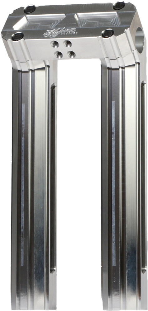 Hofmann Designs H D Billet Risers 10" RAW Kickback - HDB-1006R