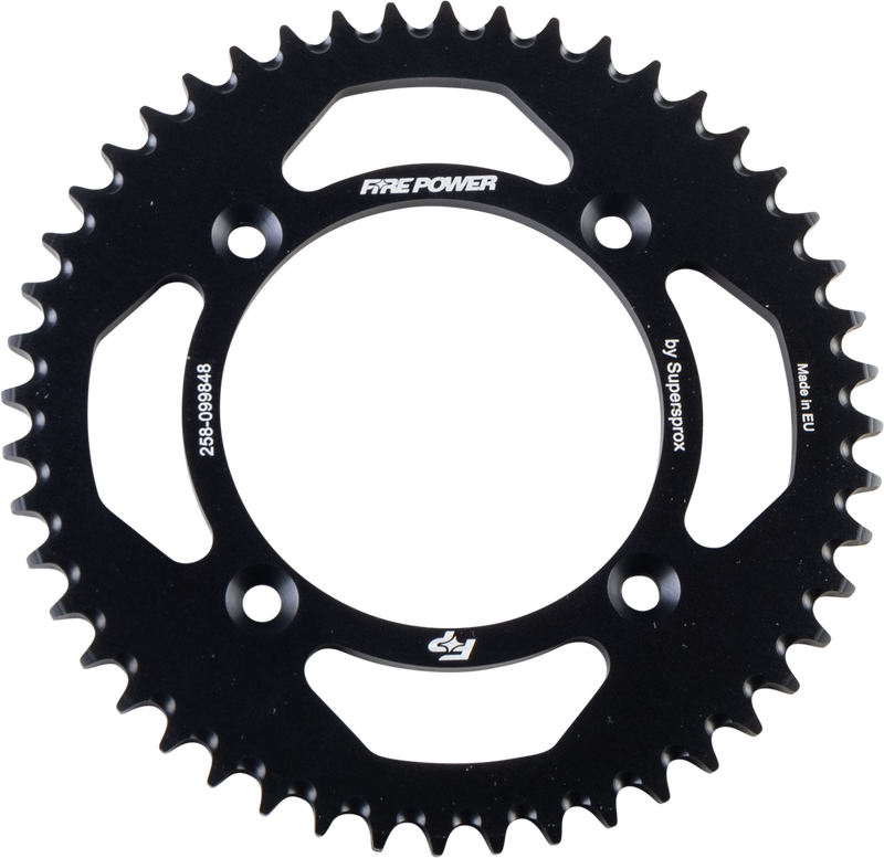 Fire Power 258-099848 FPA-998-48-BLK REAR SPROCKET ALUMINUM 48T BLK