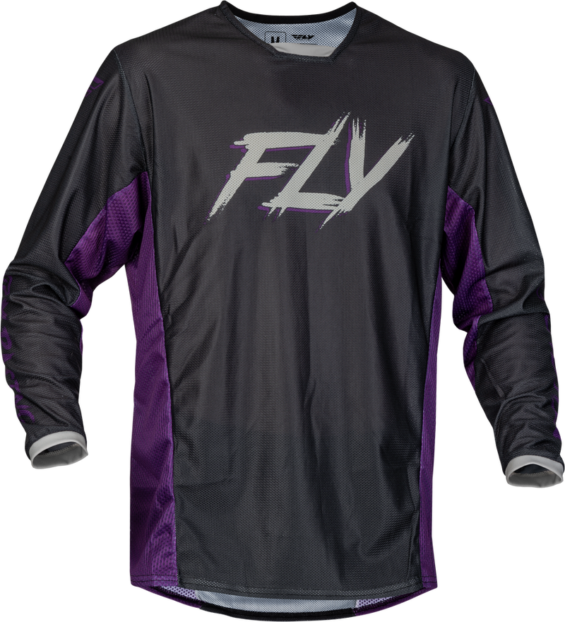 Fly Racing Kinetic Mesh Rave Jersey Black Purple Silver LG