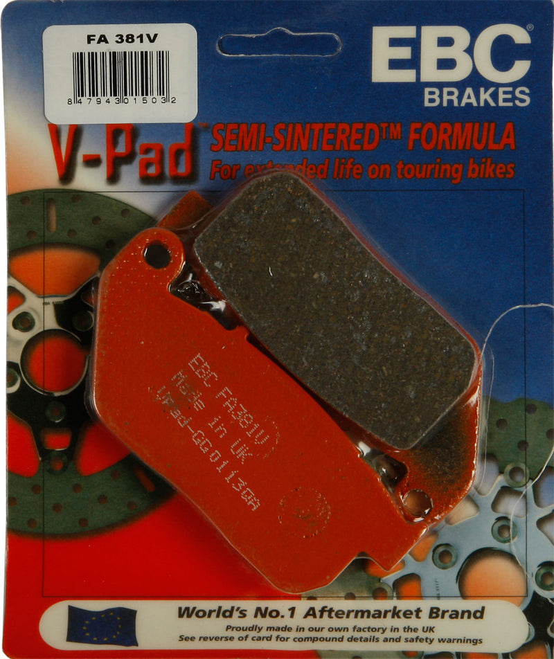 EBC Brake Pads V-Series - FA381V For Harley Sportster 2004-2013
