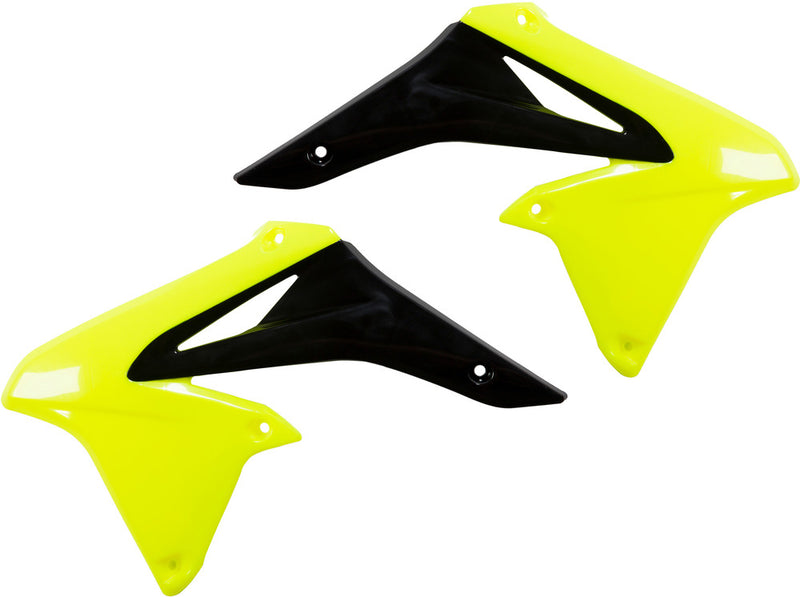 Acerbis Radiator Shrouds Fluorescent Yellow Black - 2171915137 Suzuki RMZ 250 2010-2018