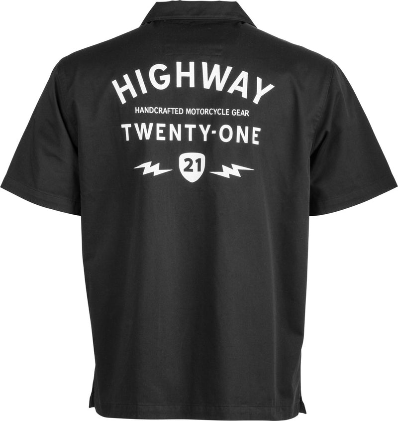 Highway 21 489-1935S 489-1935S HALLIWELL WORK SHIRT BLACK SM