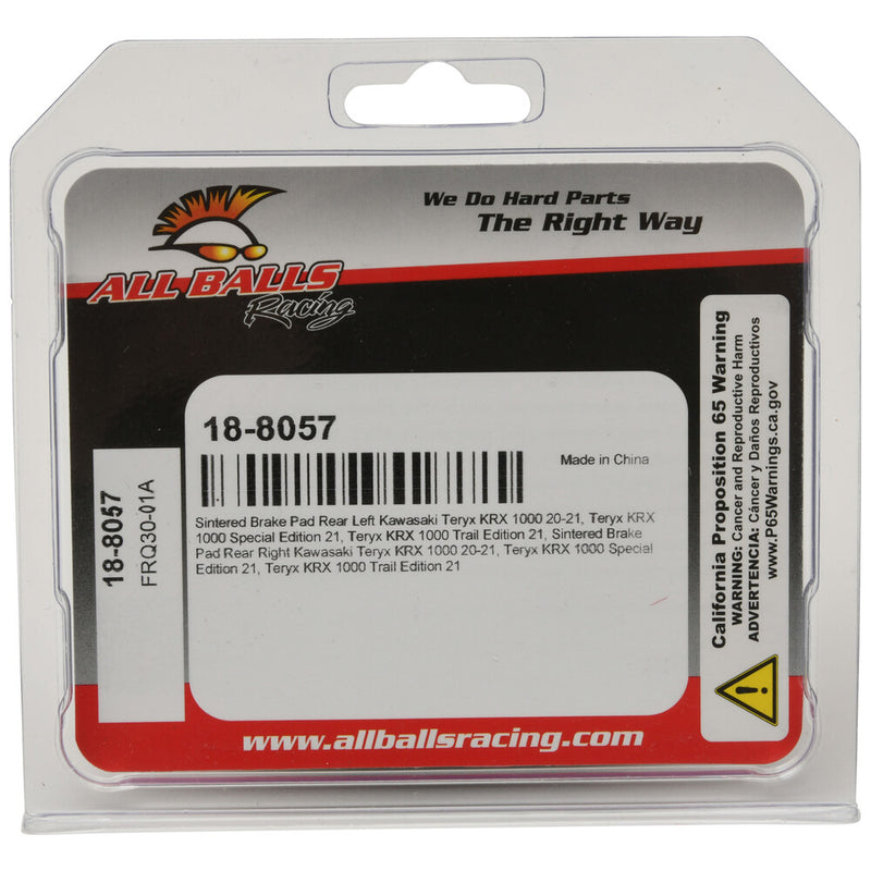 All Balls Brake PAD Kit Sintered - 18-8057 Kawasaki Teryx 2020-2025