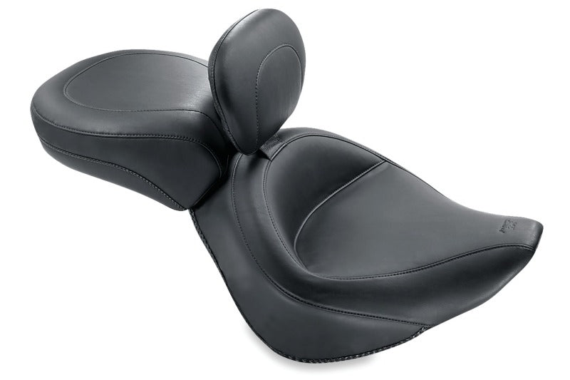 Mustang Motorcycle 79488 Mustang 00-15 Harley Softail Standard Rear Tire Wide Touring Recessed Passenger Seat - Black - Photo - Primary