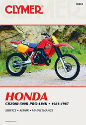 Clymer Repair Manual Honda CR250-500R - CM443 Honda CR250R / CR450R / CR480R / CR500R 1981-1987