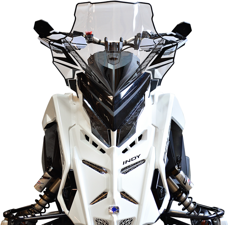 Powermadd Cobra W S MID Clear Black 18" POL Matryx - 14630 Polaris Snowmobiles 2021