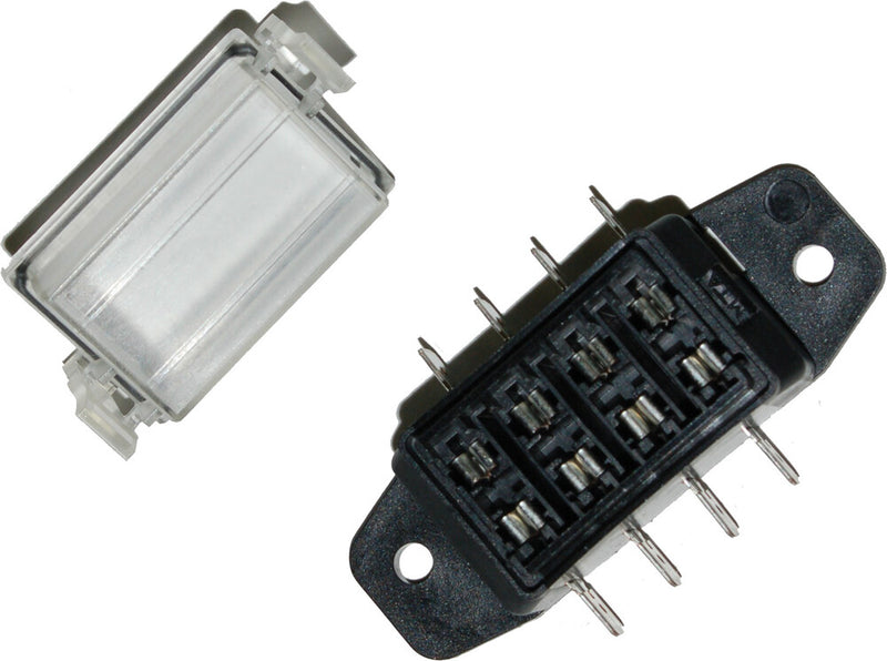Namz Custom Cycle 850-08422 NFB-01 ATC 4-WAY FUSE BLOCK WATER TIGHT CLEAR COVER