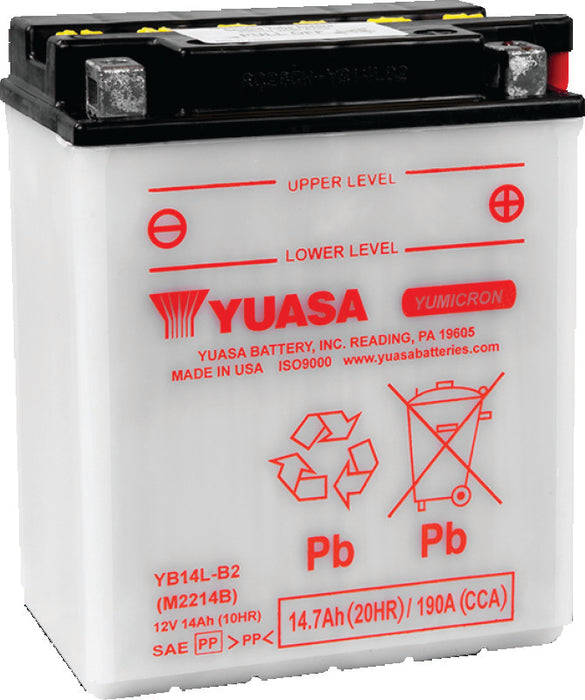 Yuasa Battery YUAM2214BIND Yuasa YB14L-B2Yumicron CX 12-Volt Battery - Photo - Primary