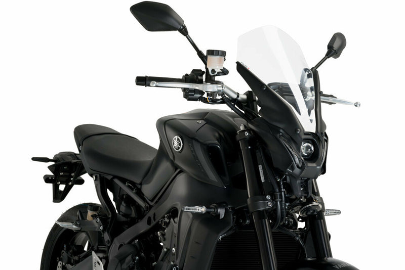 Puig Hi-tech Parts 561-20645 20645W WINDSCREEN NAKED NEW GEN TOURING CLEAR YAM
