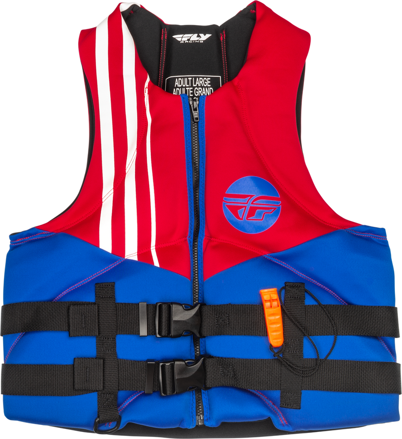 Fly Racing 221-30402S 221-30402S NEOPRENE FLOTATION VEST RED/WHITE/BLUE SM