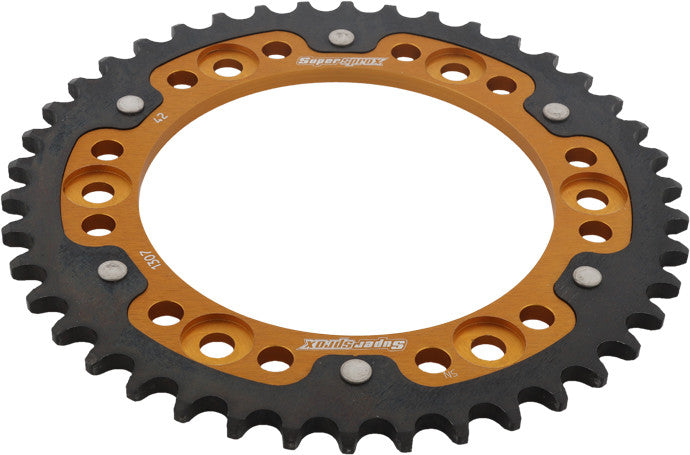 Supersprox Rear Stealth Sprocket Aluminum Steel 42T-525 GLD - RST-1307-42-GLD Honda CBR600F F4I / CBR600F4i / CBR600RR 2001-2016