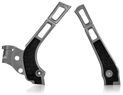 Acerbis X-Grip Frame Guard Silver Black - 2464741015 Yamaha YZ 125 / YZ 250 2005-2024