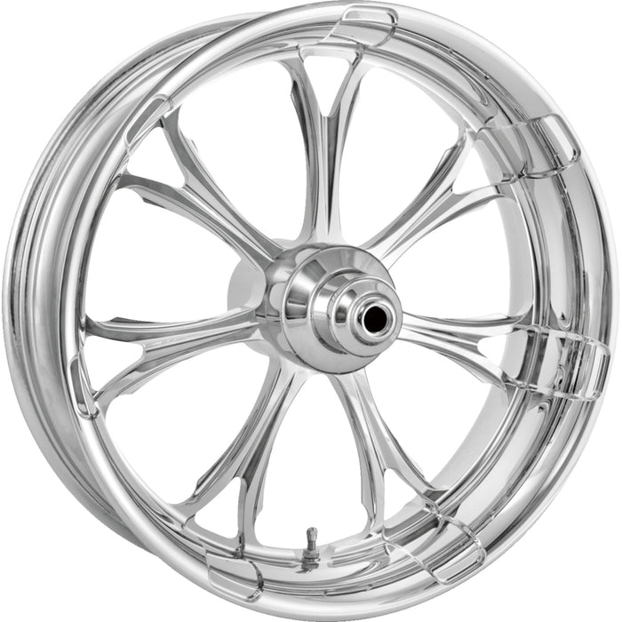 PERFORMANCE MACHINE (PM) 0201-1912 12047106PARJCH One-Piece Aluminum Wheel — Paramount - Front - Dual Disc/with ABS - Chrome - 21x3.5 - '08+ FLD