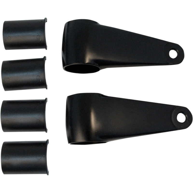 EMGO 2001-0816 66-35832 Cast Aluminum Headlamp Mounting Brackets Headlamp Mounting Brackets - Black