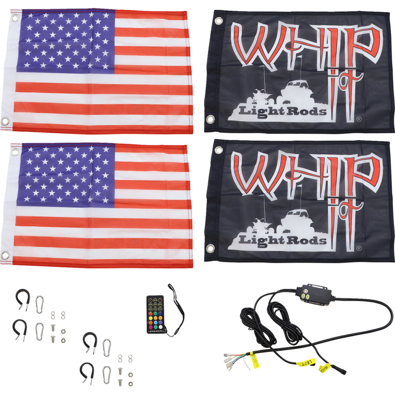 WHIPITLIGHTRODS 2040-2949 MAG-CHSBTR-132 RGB Light Rod with Magnetic Base/Spring 3' Light Rod - Magnetic Base