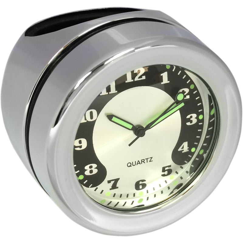 DRAG SPECIALTIES Handlebar Mounted Accessories Mount Clock - Chrome For Bar