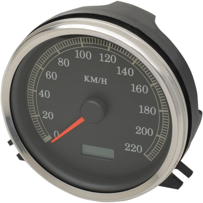 DRAG SPECIALTIES 2210-0344 Electronic Speedometer Electronic KM/H Speedometer - Black Face