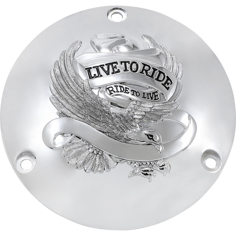 Drag Specialties Live to Ride Derby Cover For Harley Motorcycles 1969-1999