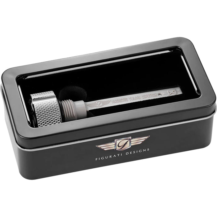 FIGURATI DESIGNS 1105-0272 FD01-MAGTD-KN-SS Magnetic Dipstick Transmission Oil Dipstick - Magnetic - Knurled - Silver - M8
