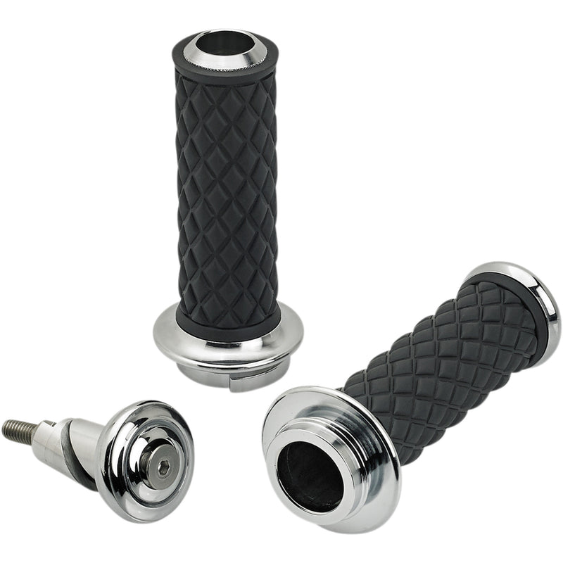 BILTWELL 0630-2323 6605-105-01 Alumicore Grips Grips - Alumicore - TBW - Chrome
