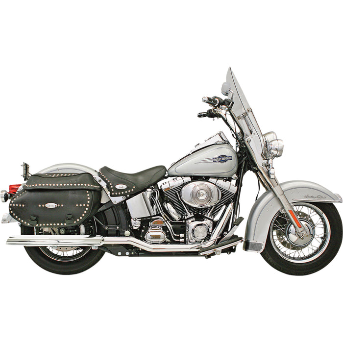 BASSANI XHAUST 1800-0639 SFT-212 Power Curve True-Dual Crossover Header Pipes - Tru Dual Exhaust - '07-'17 Softail