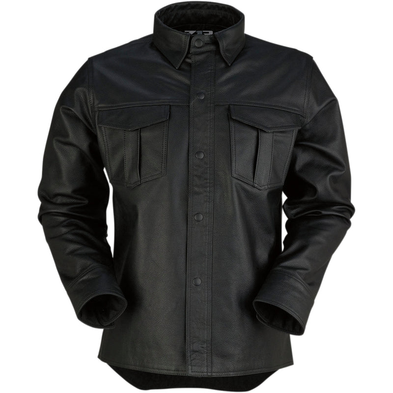Z1R Motz Leather Shirt Black