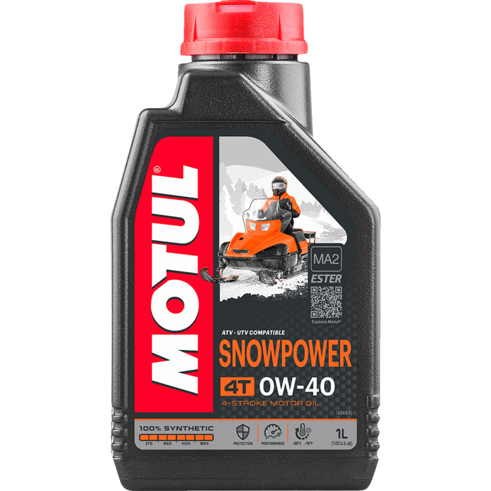 MOTUL 3601-0636 105891 Snowpower 4T Engine Oil Powerjet 4T Oil - 0W-40 - 1L