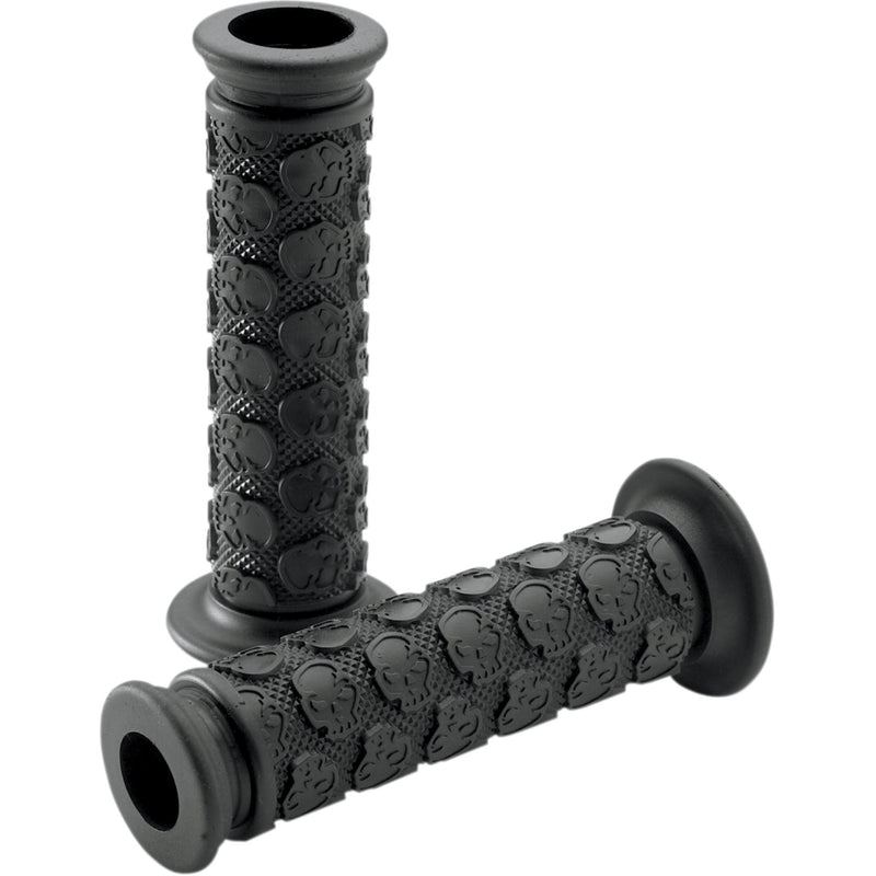 DRIVEN RACING 0630-0720 D701BKO Skully MX Grips Grips - Skully - Open Ends - Black